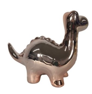 ADORNO PORCELANA DINOSSAURO 7X13X17CM