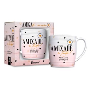 CANECA PORCELANA 300ML URBAN AMIGA DO CORAÇÃO