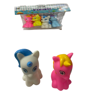 MORDEDOR VINIL UNICORNIO 4PÇS 8CM