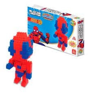 BLOCO MONTAR 64PÇS LIGA DOS DEFENSORES VERMELHO