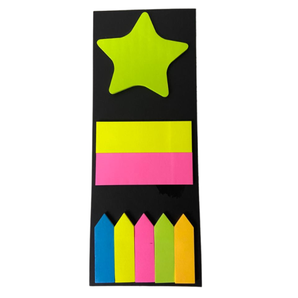 BLOCO ANOTAÇÃO ADESIVO 8X21CM 3X1 NEON