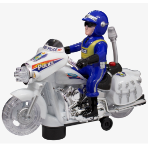 MOTO À PILHA MOVIMENTO SOM LUZ C/ BONECO 22CM