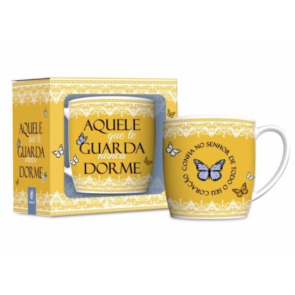 CANECA PORCELANA 300ML URBAN AQUELE QUE TE GUARDA