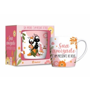 CANECA PORCELANA 300ML URBAN SMILINGUIDO SUA AMIZADE