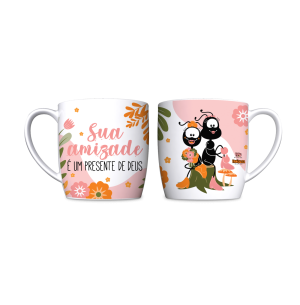 CANECA PORCELANA 300ML URBAN SMILINGUIDO SUA AMIZADE