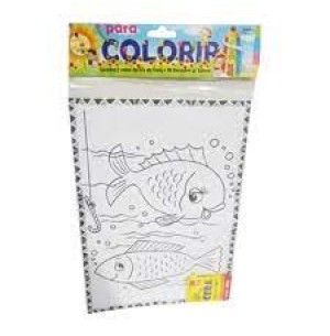 DESENHO P/ COLORIR 10 FOLHAS + MINI GIZ