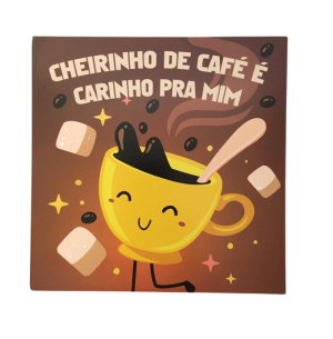 QUADRO DEC.MDF 20X20CM FRASE