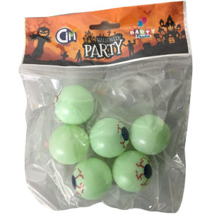 HALLOWEEN OLHOS PLÁST.6UN