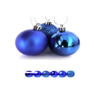 BOLA 7CM MISTA C/ 6 UNIDADES AZUL