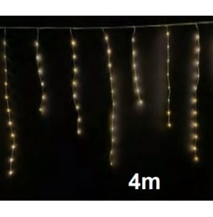 PISCA CASCATA 147 LEDS 8 FUNÇÕES AMARELO FIO DE FADA