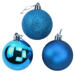 BOLA TUBO 8CM 6UN MISTA AZUL