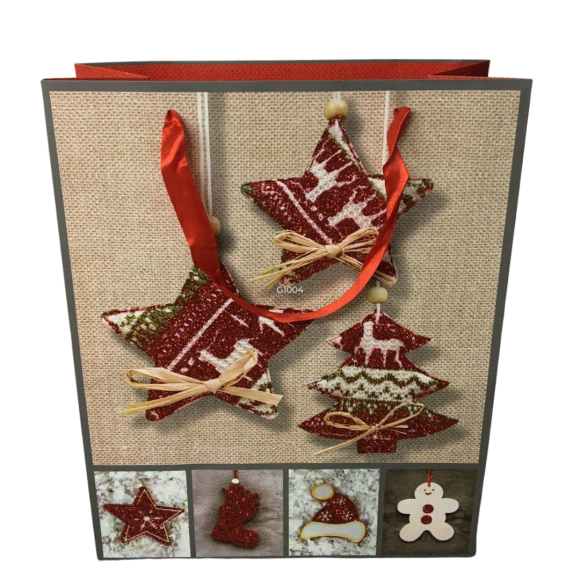 SACOLA PRESENTE 26X32CM GLITTER