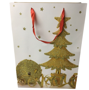 SACOLA PRESENTE 26X32CM GLITTER