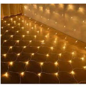 PISCA REDE 144 LEDS 8 FUNÇÕES AMARELO