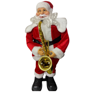 PAPAI NOEL 60CM MUSICAL MOVIMENTO C/ SENSOR SAXOFONE