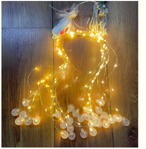 PISCA CASCATA 300 LEDS 8F AM 5M ARAME 30 BOLAS BIVOLT