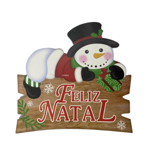 PLACA FELIZ NATAL 22X21CM