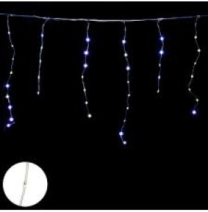 PISCA CASCATA 147 LEDS 8 FUNÇÕES BRANCO FIO DE FADA