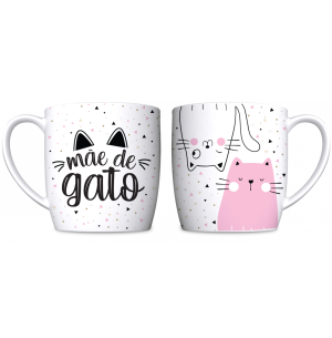 CANECA PORCELANA 300ML URBAN MÃE DE GATO