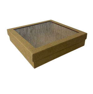 CAIXA PRESENTE KRAFT 17X17X4CM VISOR