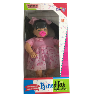 BONECA BENEDITA CABELO PRETO