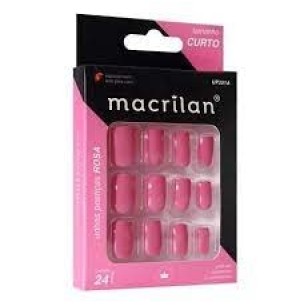 UNHA POSTIÇA 24UN CURTA ROSA