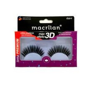 CÍLIOS POSTIÇOS MAX EFEITO 3D - MACRILAN