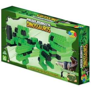 BLOCO MONTAR 64PÇS MEGA ROBOTS TIRANOSSAURO REX