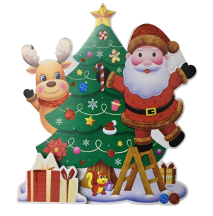  PLACA PAPAI NOEL 30X37CM RELEVO