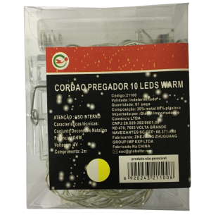  PISCA CORDÃO 10 LEDS PREGADOR AMARELO