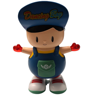 BONECO Á PILHA SOM MOVIMENTO E LUZ 20CM