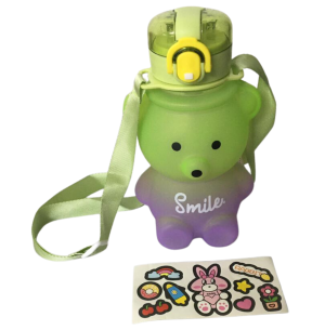 SQUEEZE INFANTIL PLÁST.800ML ALÇA + ADESIVO URSO