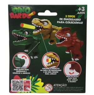 DINO ATIRA DARDO 11CM 3 BALAS