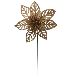 FLOR BICO DE PAPAGAIO GLITTER 24CM ROSÉ