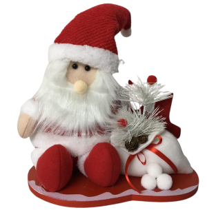  ENFEITE BONECO DE NEVE/PAPAI NOEL 25X28CM