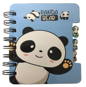 BLOCO ANOT.ESPIRAL 9X12CM 57FLS.PANDA