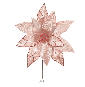 FLOR BICO DE PAPAGAIO CETIM 34CM ROSA