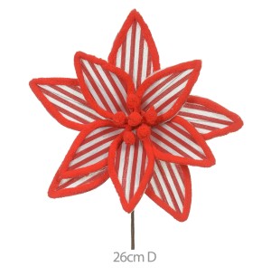 FLOR BICO DE PAPAGAIO VELUDO 25CM VM LISTRA