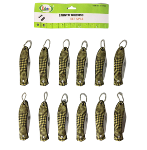 CHAVEIRO CANIVETE MULTIUSO 9CM 12UN
