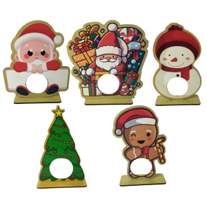 PORTA BOMBOM MDF 14CM NOEL/ÁRVORE/BONECO