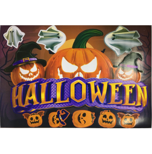 HALLOWEEN PAINEL DECOR.ABÓBORA 60X44CM