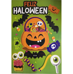 HALLOWEEN PAINEL DECOR.ABÓBORA 60X44CM