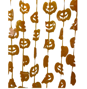HALLOWEEN CORTINA ABÓBORA PLÁST.