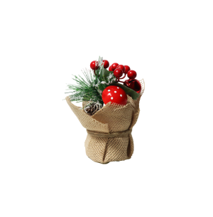VASO JUTA AZEVINHO PINHA COGUMELO 15CM