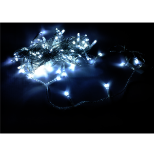 PISCA 100 LEDS FIXO FIO TRANSPARENTE BRANCO FIXO 8 METROS