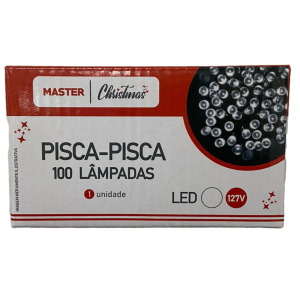 PISCA 100 LEDS FIO VERDE 8 FUNÇÕES BRANCO 8 METROS