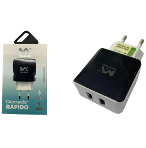 CARREGADOR USB 3.6A 2U