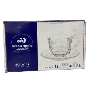 XÍCARA VIDRO CHÁ 190ML 6UN