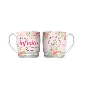 CANECA PORCELANA URBAN 300ML INFINITO QUE FAZ BEM