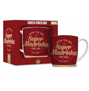 CANECA PORCELANA 300ML URBAN SUPER MADRINHA
